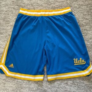 Adidas UCLA Bruins Basketball Shorts Mens Size XXL NCAA Blue Yellow Stretch